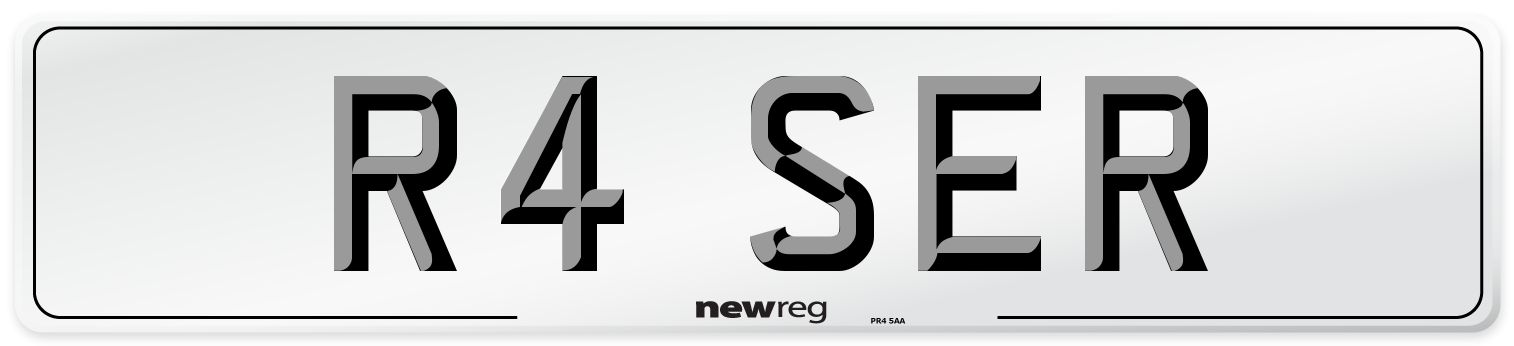 R4 SER Number Plate from New Reg